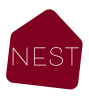 Logo NEST - bordeauxrood